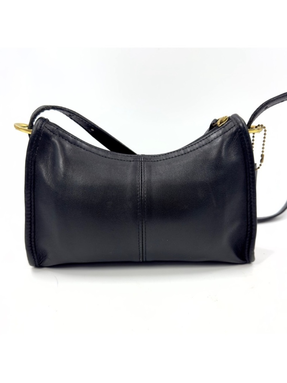 Vintage Coach 90s Black Leather Soho Crossbody Purse 4104 Zip Shoulder Bag